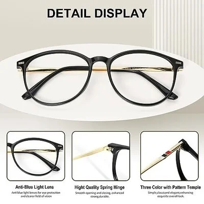 Anti Blue Light Blocking Glasses Women TR90 Eyeglasses Frame Men Prescription Reading Glasses CR39 Lens Hyperopia Myopia Eyewear 4