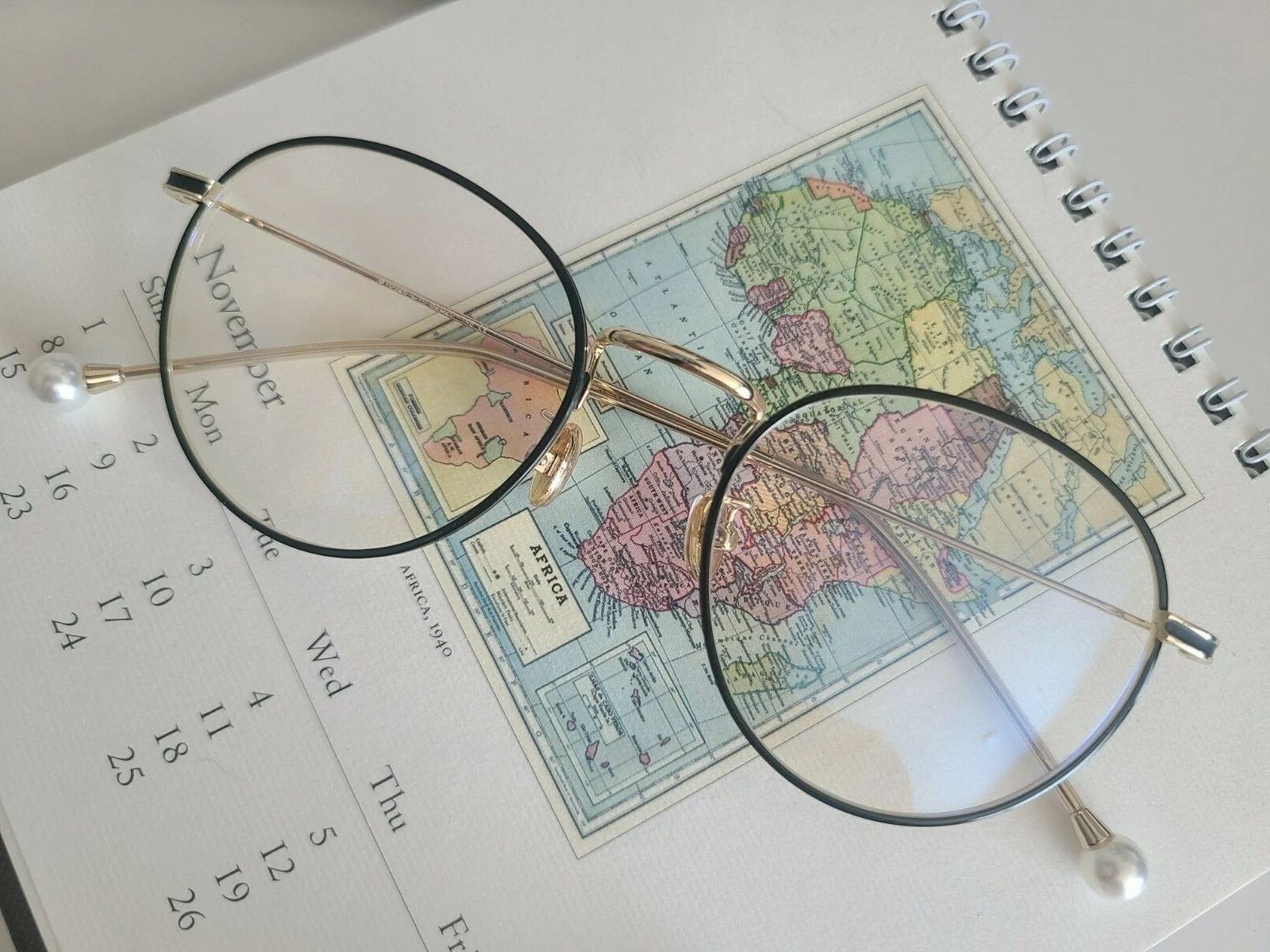 Black and Gold Titanium Blue light filter Eyeglasses for Women 3