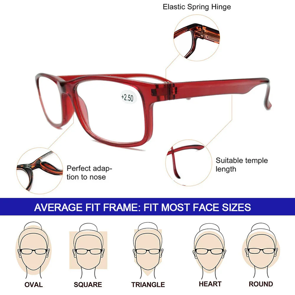 Blue Light Blocking Reading Glasses Men Women CR39 Lenses Prescription Eyewear TR90 Anti Fatigue Computer Eyeglasses Frame 3