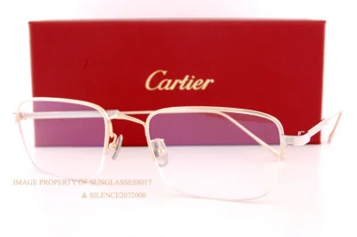 Brand New Cartier Eyeglass Frames CT 0262/OA-001 Gold Titanium For Men 55mm