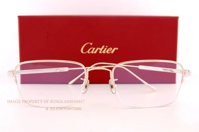 Brand New Cartier Eyeglass Frames CT 0262/OA-001 Gold Titanium For Men 55mm 2
