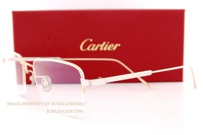 Brand New Cartier Eyeglass Frames CT 0262/OA-001 Gold Titanium For Men 55mm 3