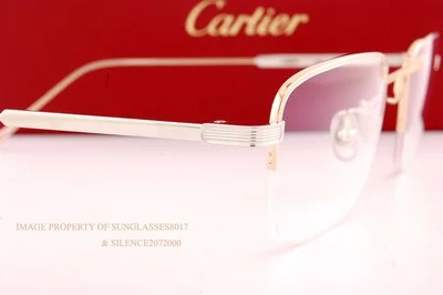 Brand New Cartier Eyeglass Frames CT 0262/OA-001 Gold Titanium For Men 55mm 4