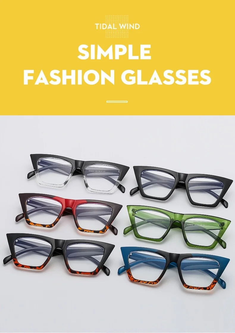 Cat Eye Anti Blue Light Optical Glasses Frames Women Crystal Cut TR90 Fashion Computer Eyeglasses Lentes Opticos Para Mujer 3