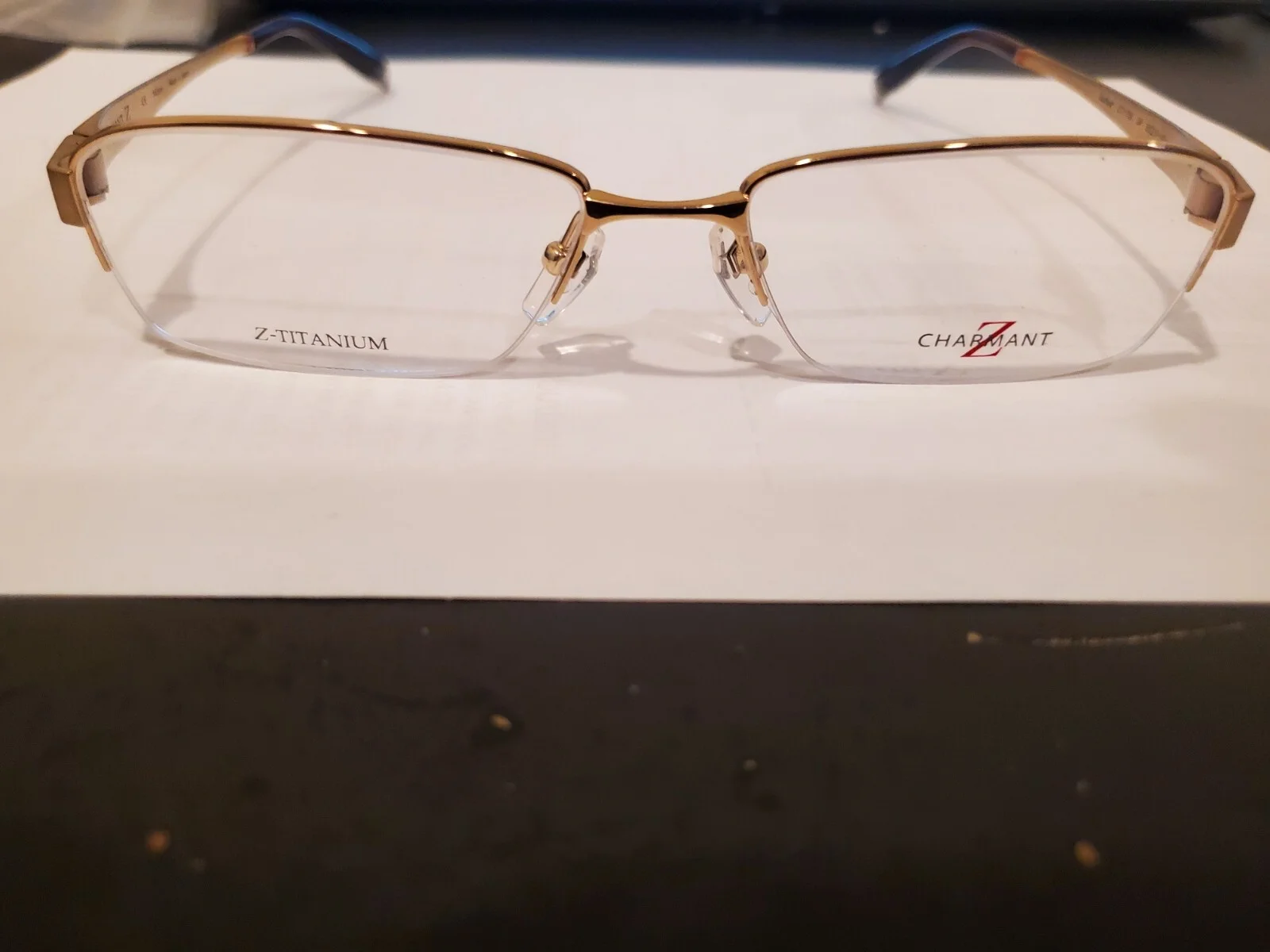 CHARMANT ZT11755 GP GOLD Mens TITANIUM Eyeglasses 55/17/140MM B29MM NEW JAPAN