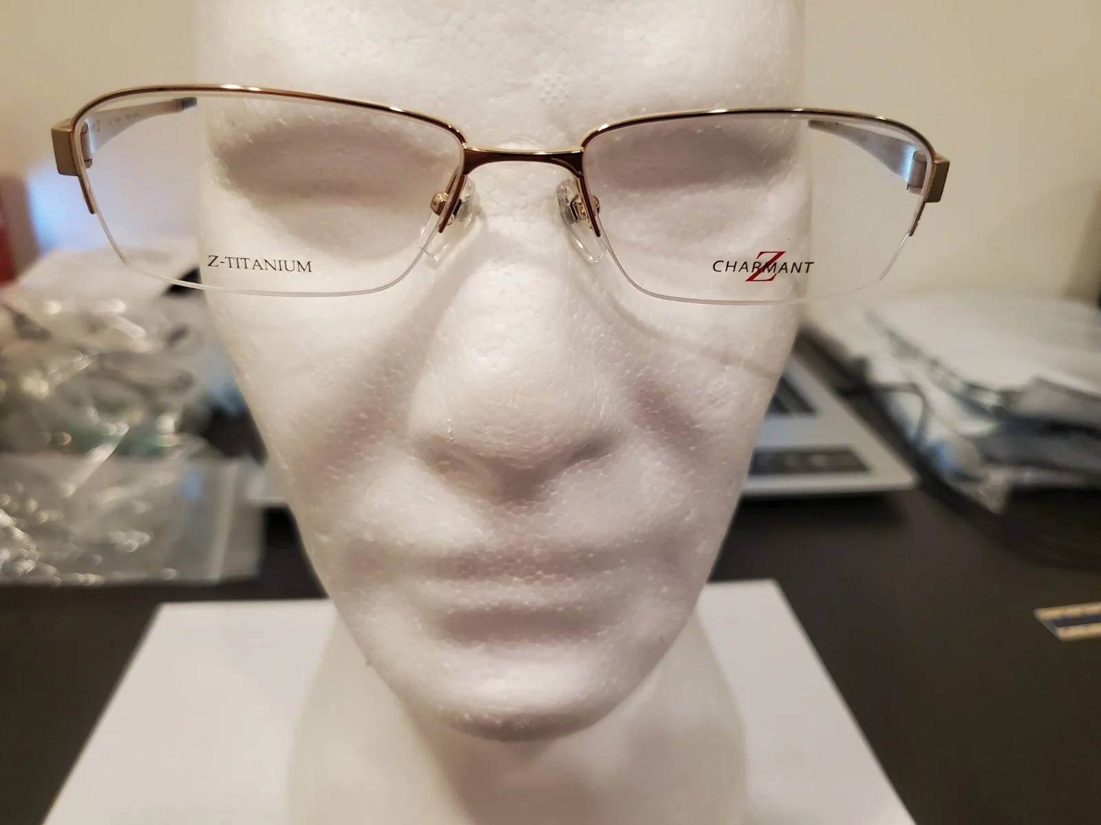 CHARMANT ZT11755 GP GOLD Mens TITANIUM Eyeglasses 55/17/140MM B29MM NEW JAPAN 2