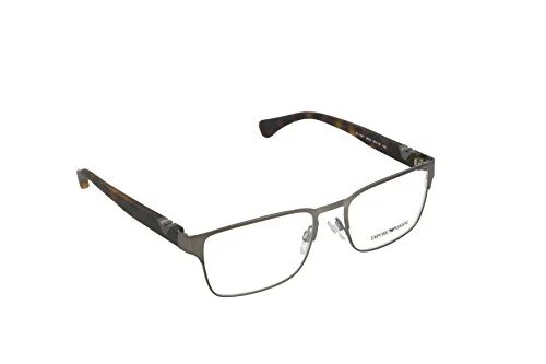 Emporio Armani EA 1027 3003 Matte Gunmetal Metal Square Eyeglasses 55mm