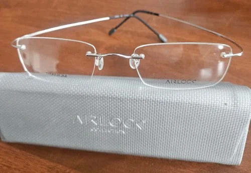 eyeglasses frames men Titanium Airlock Marchon 140 52[]21 Genuine