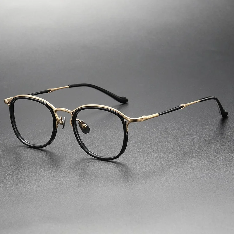 Japanese Pure Titanium Eyeglass Frames Women Spectacles Men Acetate Glasses