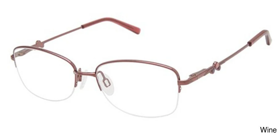 New CHARMANT Eyeglass Frames Titanium 29211 WI Wine For Women 52mm w/o case