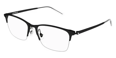 NEW Mont Blanc MB0284oA-001 Black Black TITANIUM TEMPLE Eyeglasses