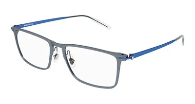 NEW Mont Blanc MB0285oA-002 Blue Blue TITANIUM TEMPLE Eyeglasses
