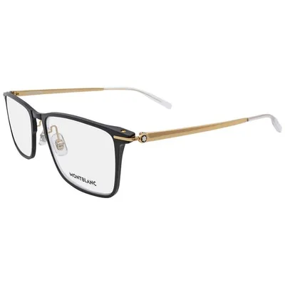 NEW Mont Blanc MB0285oA-003 Black Gold TITANIUM TEMPLE Eyeglasses