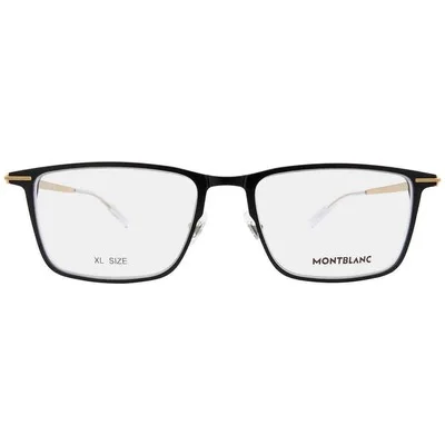 NEW Mont Blanc MB0285oA-003 Black Gold TITANIUM TEMPLE Eyeglasses 3