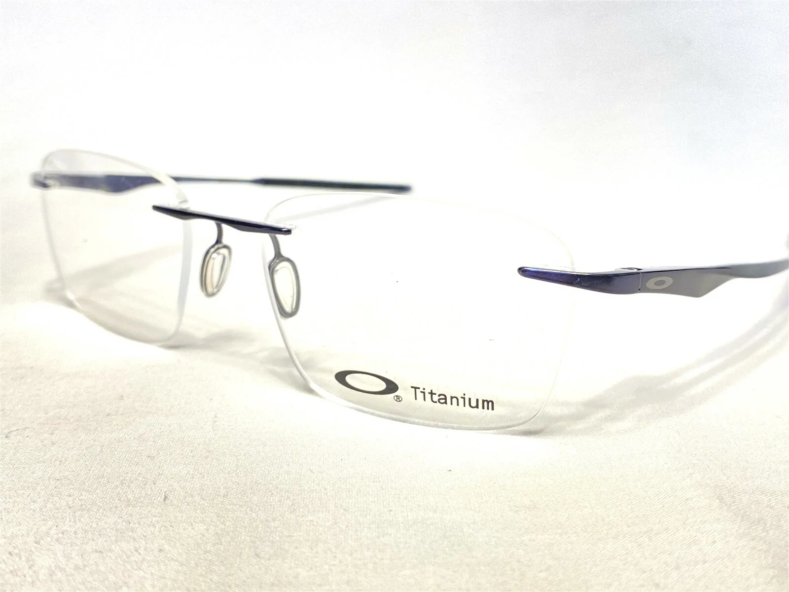 NEW Oakley Wingfold EVS OX5115-0453 Mens Blue Rimless Eyeglasses Frames 53/18