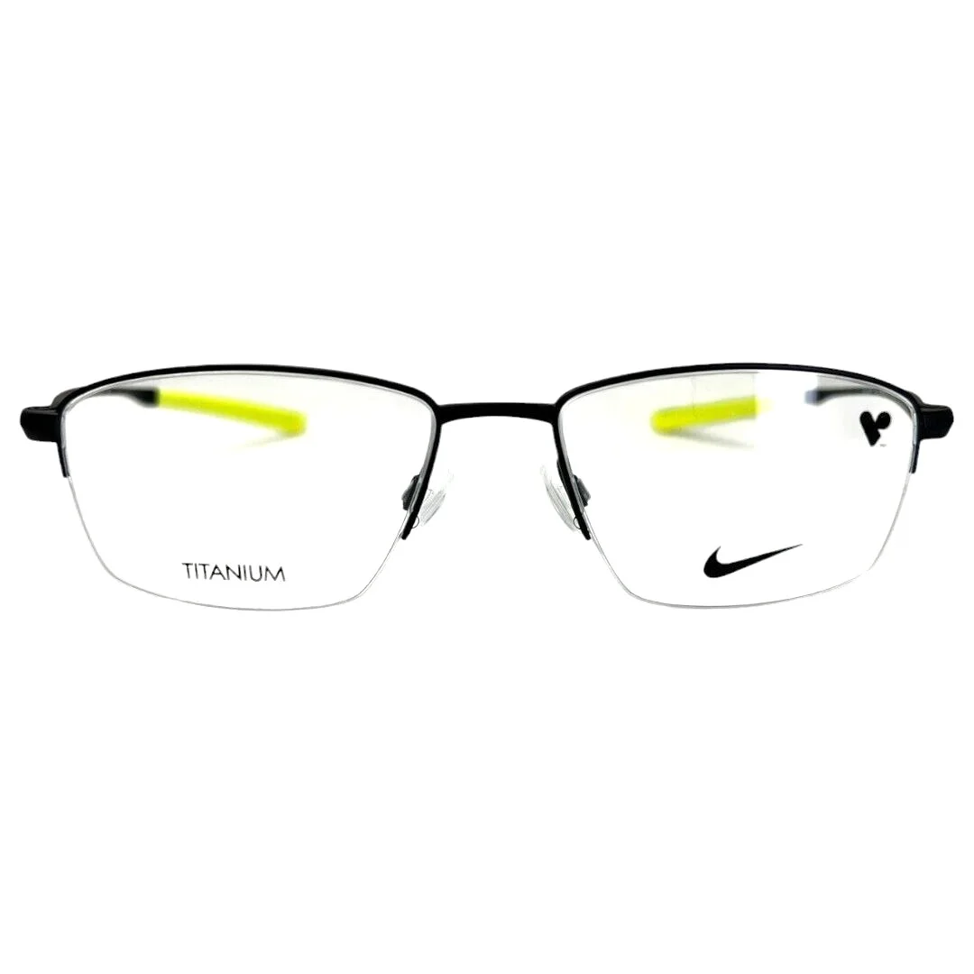 NIKE - 6045 002 54/17/145 - SATIN BLACK - NEW Authentic TITANIUM EYEGLASSES 2