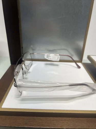 NWT Ti Flex MC T1039 Eyeglasses Frames 57-18-145 Silver Brown Flex Titanium 4