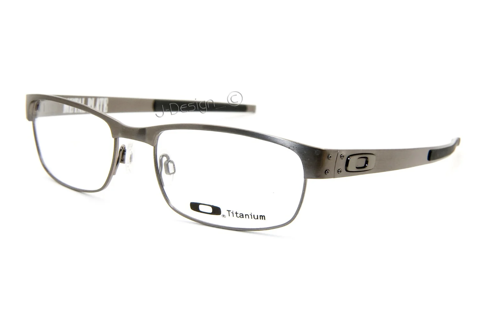 Oakley Metal Plate OX5038-0655 55mm Brushed Chrome Titanium Eyeglasses