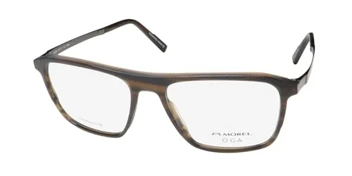 Oga 10160o Titanium Metal Premium Materials Genuine Rare Eyeglass Frame/Glasses [56-17-150, green/grey]
