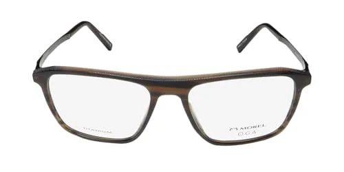 Oga 10160o Titanium Metal Premium Materials Genuine Rare Eyeglass Frame/Glasses [56-17-150, green/grey] 3