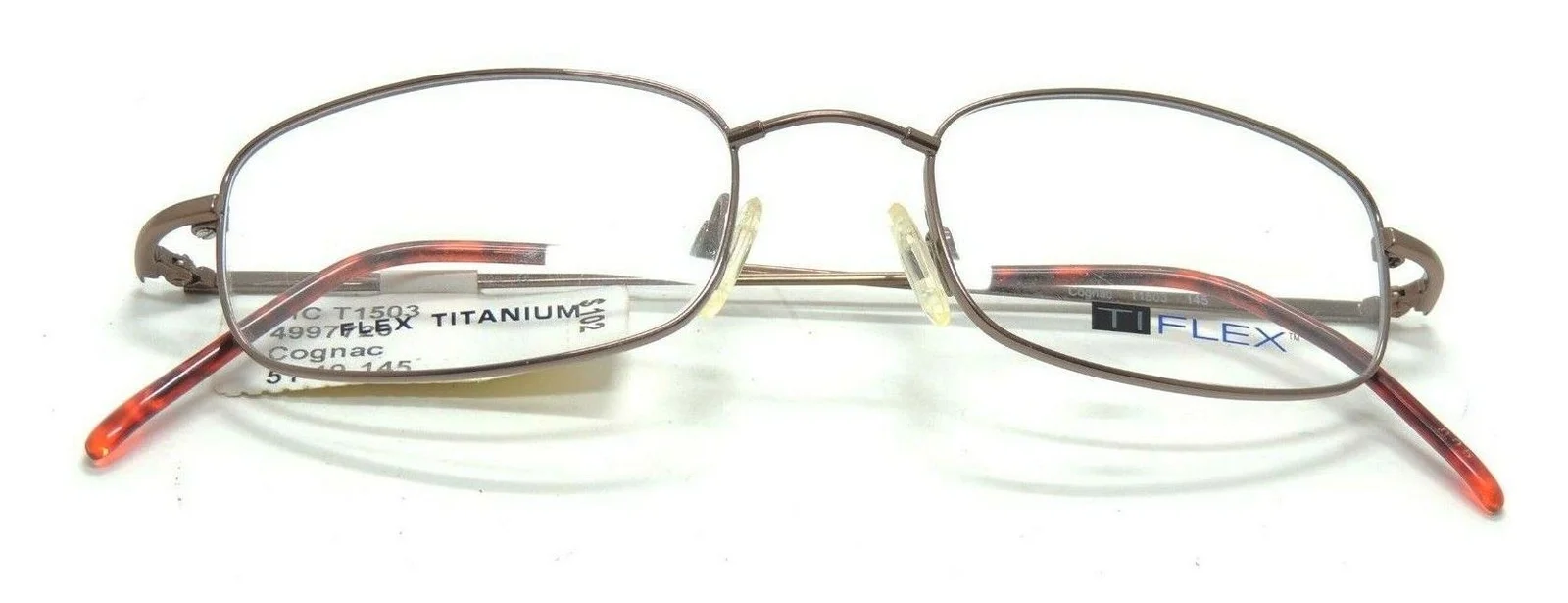 Tech Flex Titanium Mens Eyeglasses 1503 Brown Size 51-19-145 2