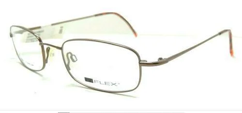 Tech Flex Titanium Mens Eyeglasses F1503 Brown with CASE Size 51-19-145
