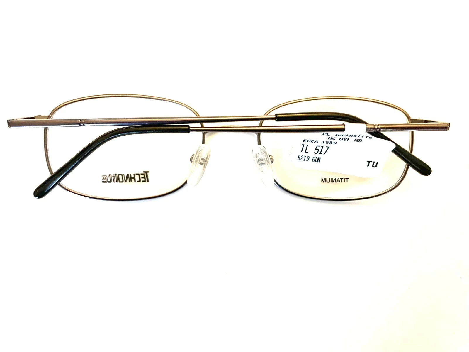 Technolite Titanium Eyeglasses TL 517 GUN 52-19-140 2