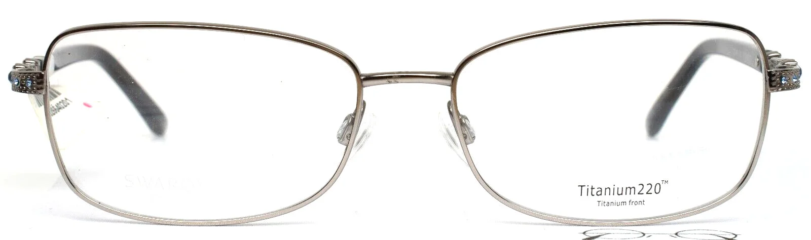 TITANIUM 220 T220-08 70 Silver Womens Rectangle Full Rim Eyeglasses 54-16-135 3