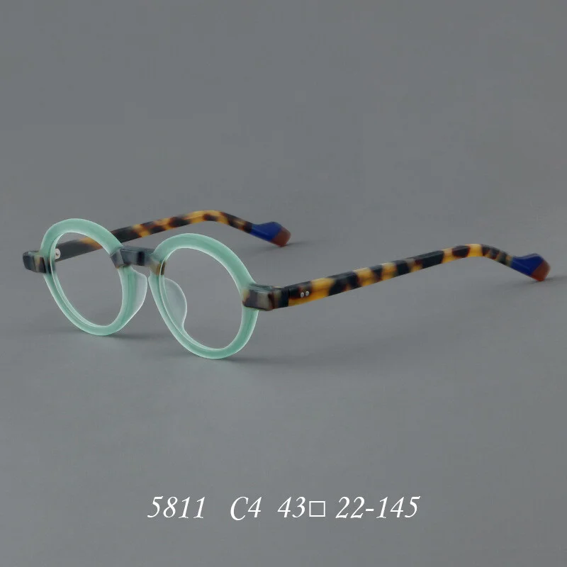 Titanium Glasses Retro Spectacles Round Women Men Japanese Retro Eyeglass frames 2