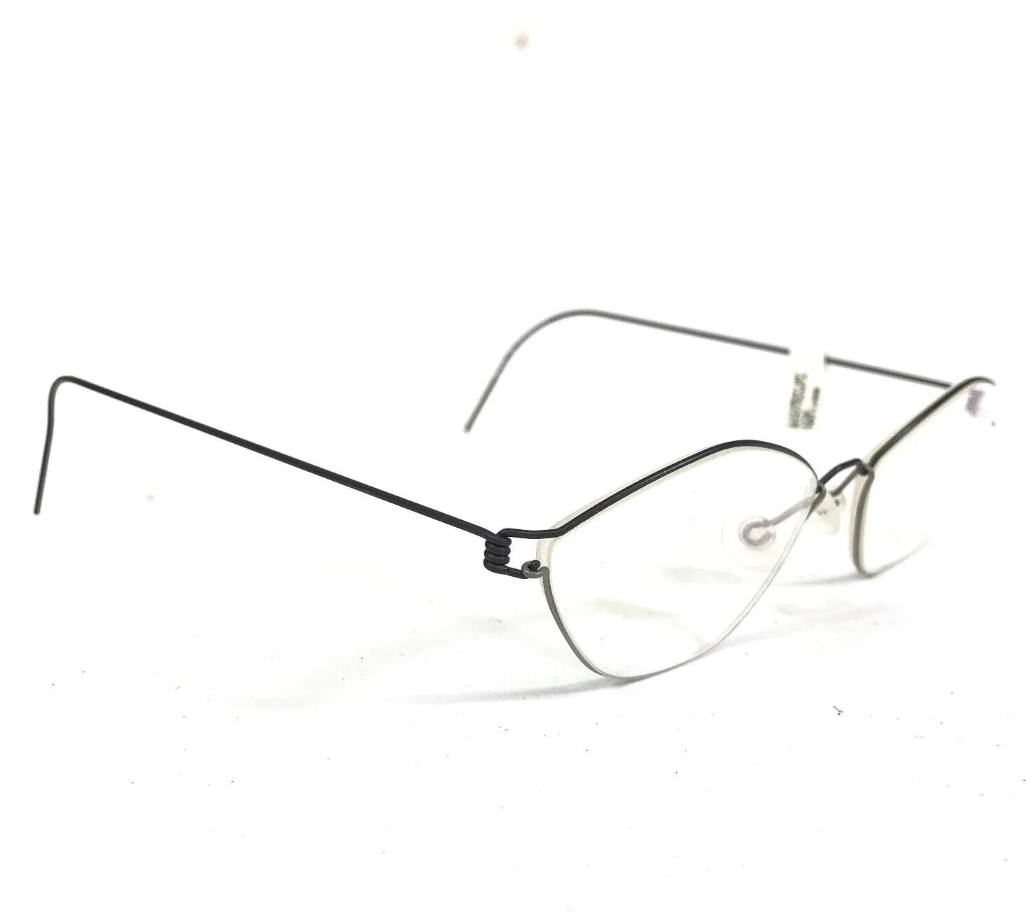 Vintage Lindberg Eyeglasses Frames Hydra Air Titanium Rim Gunmetal 52-17-130 3